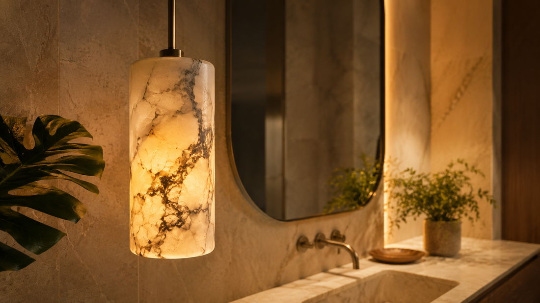 Luminária de Pedra Natural: Por Que Mármore, Ardósia e Seixo São o Próximo Nível da Iluminação Premium
