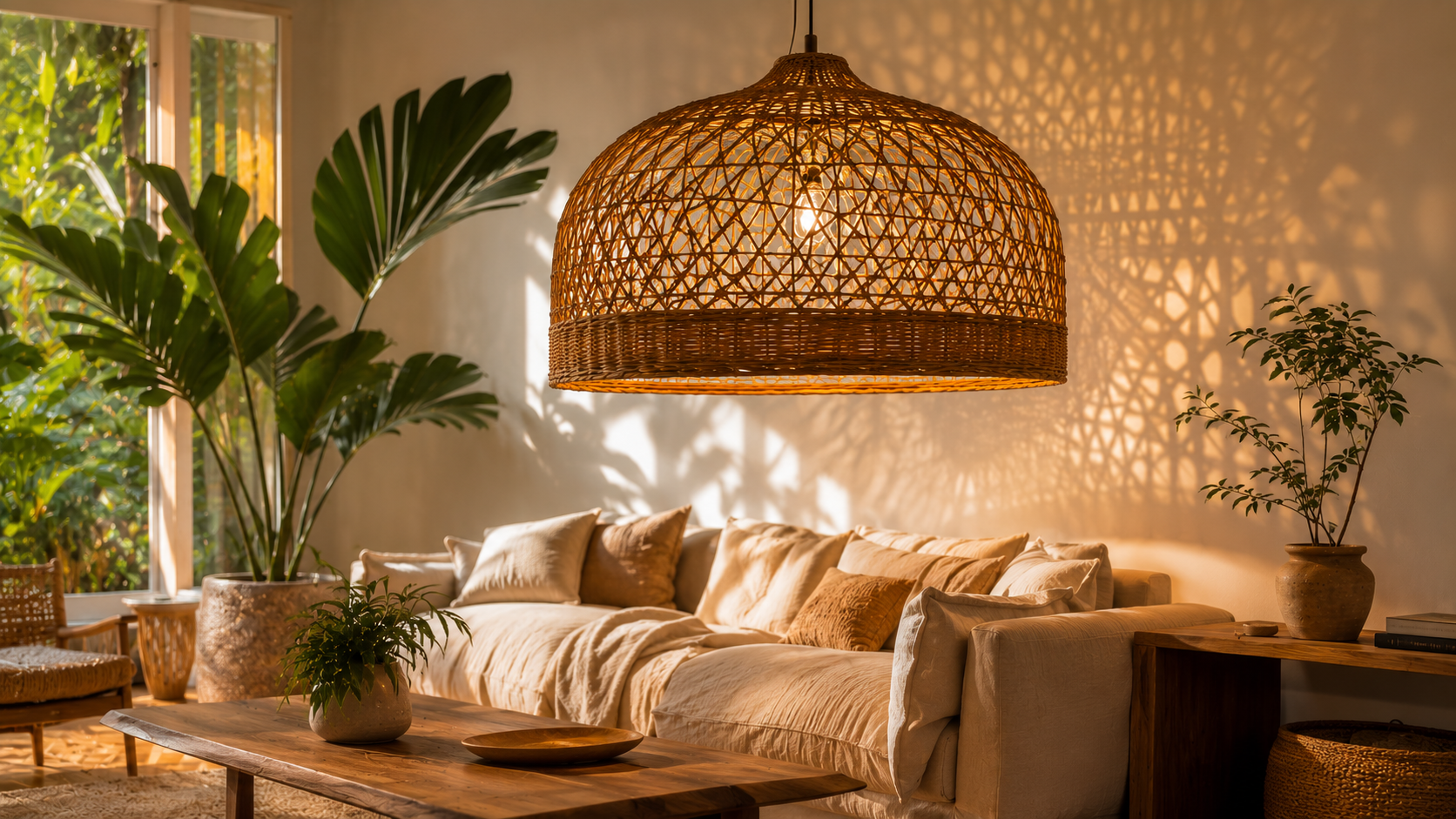 Pendente de Rattan: Por Que Este Material Dominou a Decoração Premium Brasileira