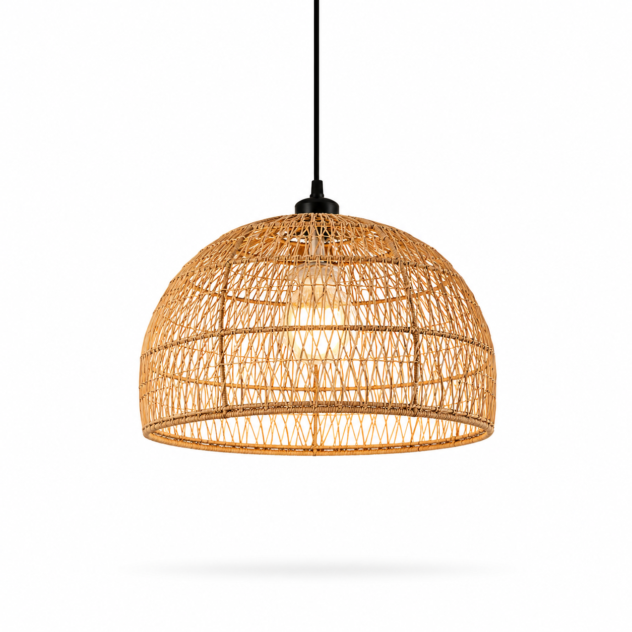 Pendente de Rattan Boho Trançado E27