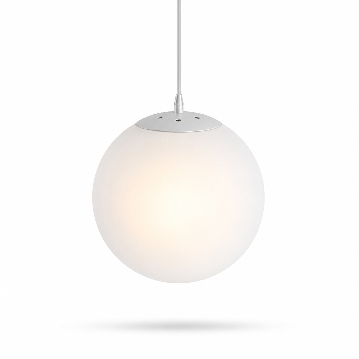Pendente Bola de Vidro Branco LED