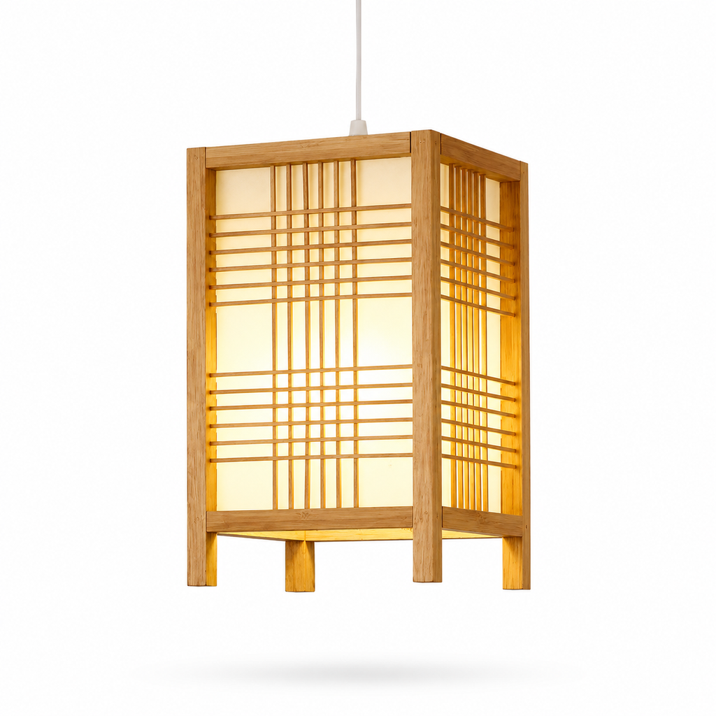 Pendente Elmiia - Bambu Natural - sala de jantar boho natural