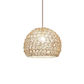 Pendente Fariira - Rattan e Bambu - sala de jantar japandi