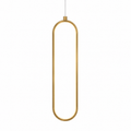 Pendente LED Preto e Dourado