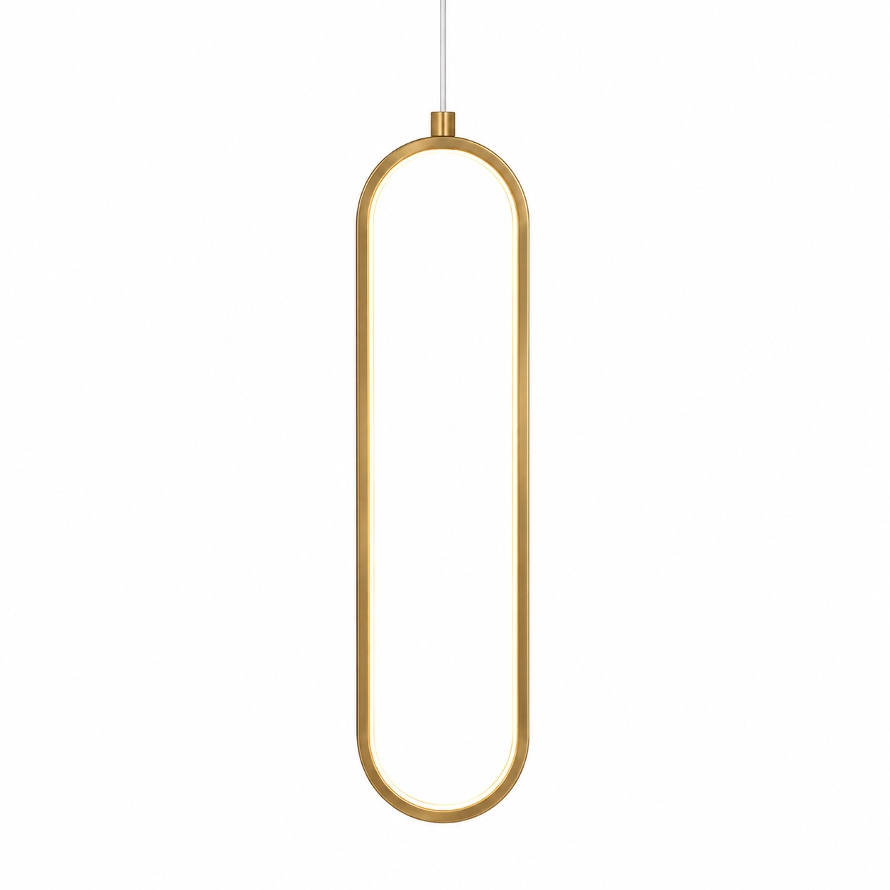 Pendente LED Preto e Dourado