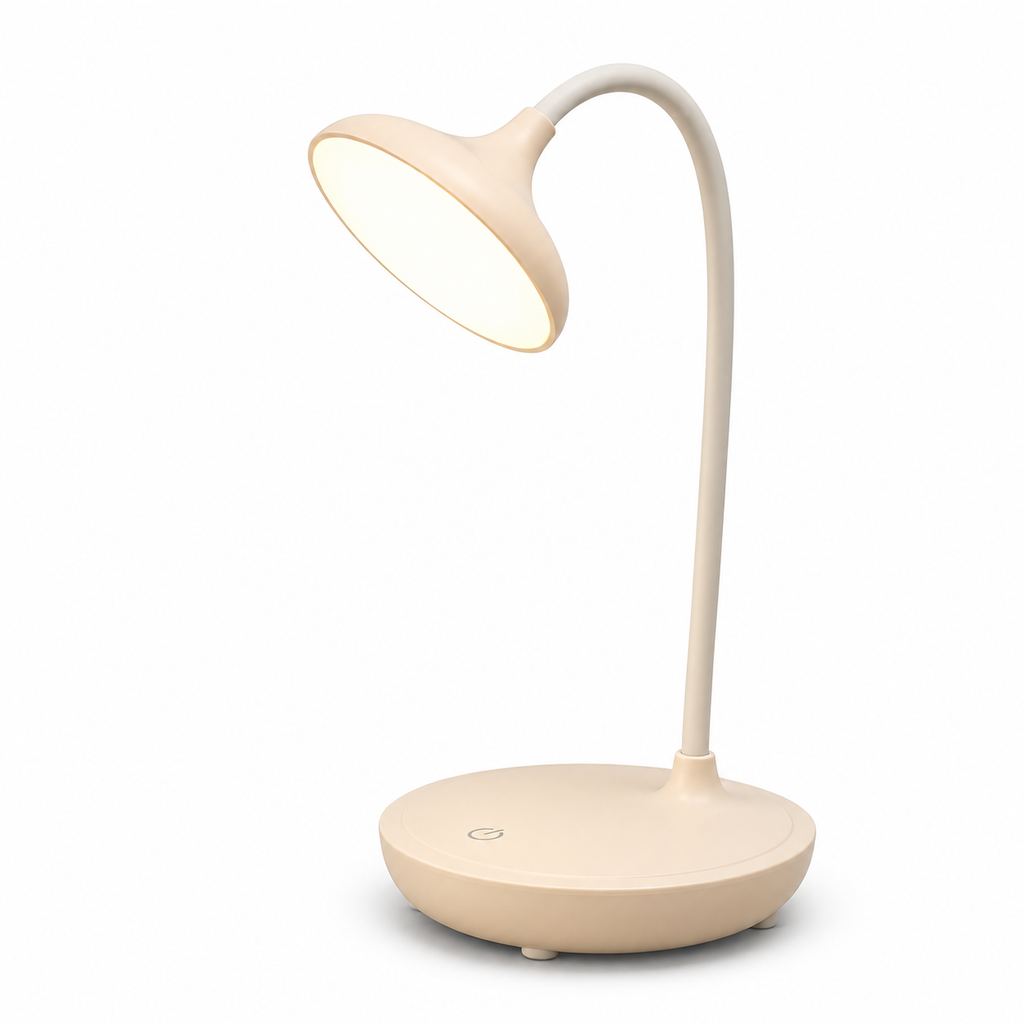 Luminária de Mesa LED Recarregável USB Touch com Dimmer – Para Estudar