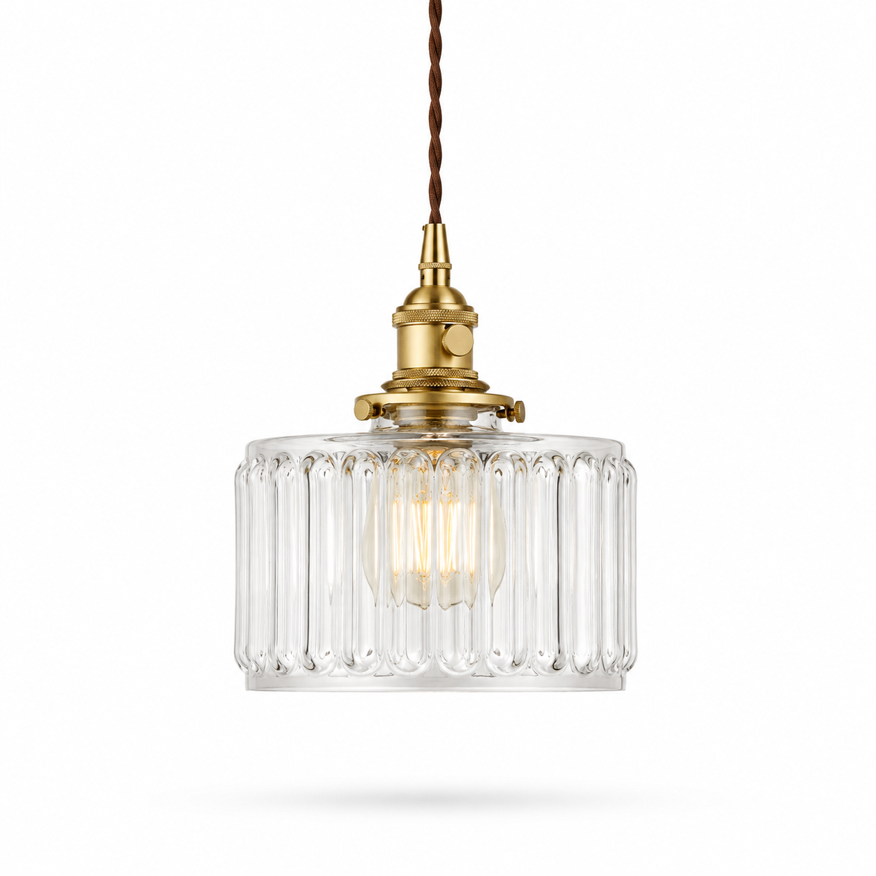 Pendente de Vidro Dourado Vintage LED
