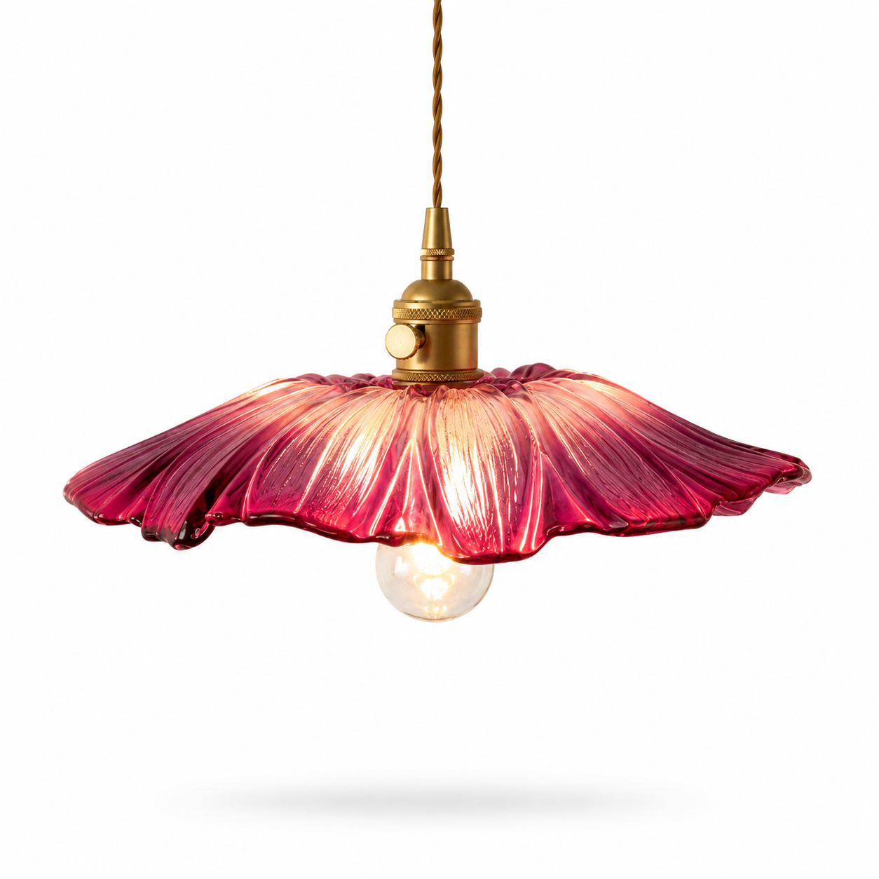 Pendente Floral em Vidro Colorido para Sala e Quarto — E27