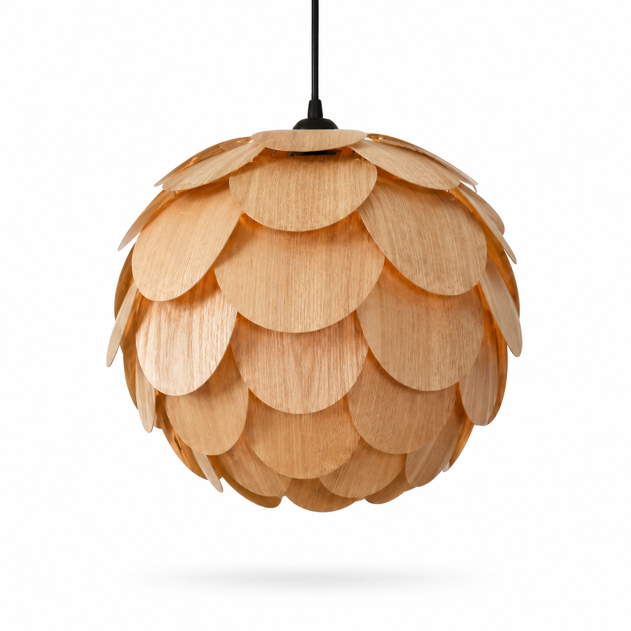 Pendente Artístico Pinha de Bambu para Sala e Restaurante — E27