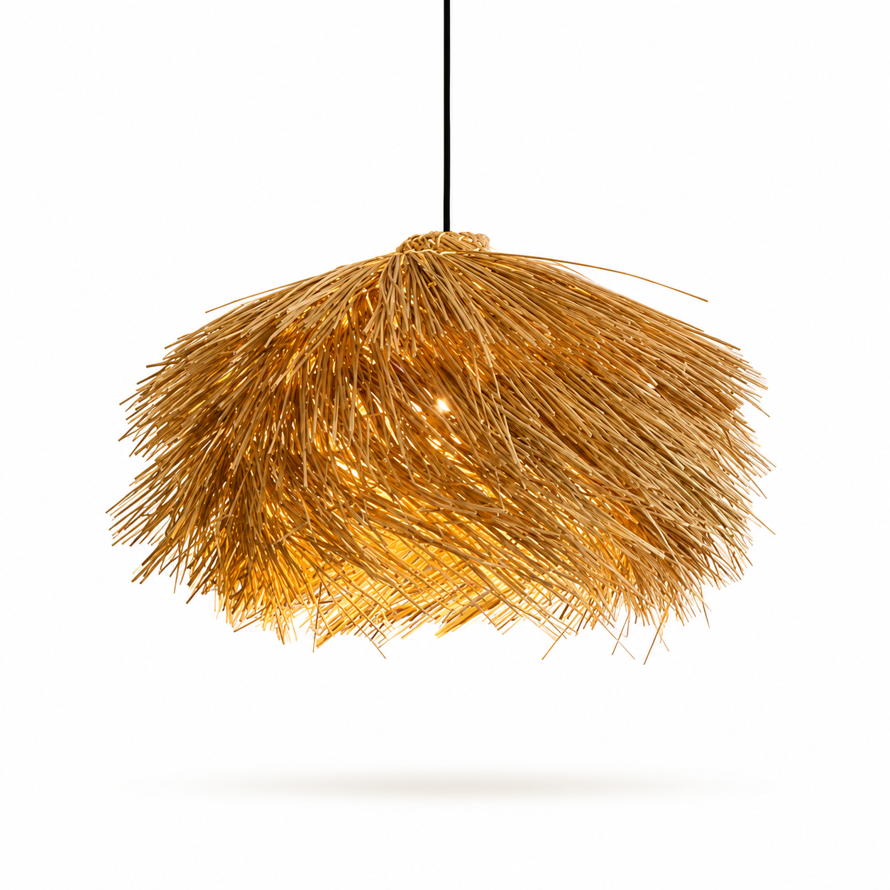 Lustre de Rattan Trançado à Mão 50cm E27