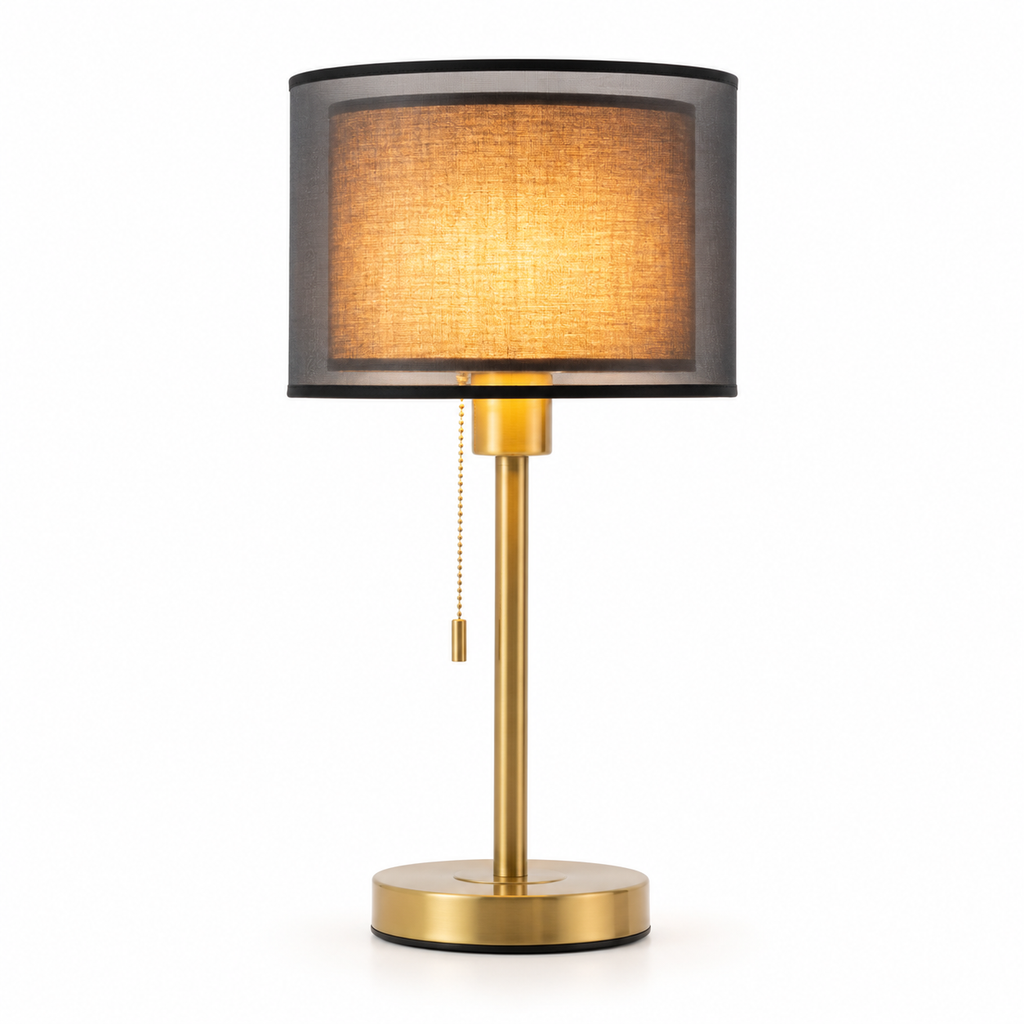 Luminária Mesa Ouro Americana Retrô Nórdica Luxo LED Quarto