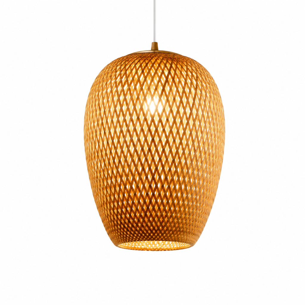 Pendente de Bambu Feito à Mão Estilo Chinês para Sala e Restaurante