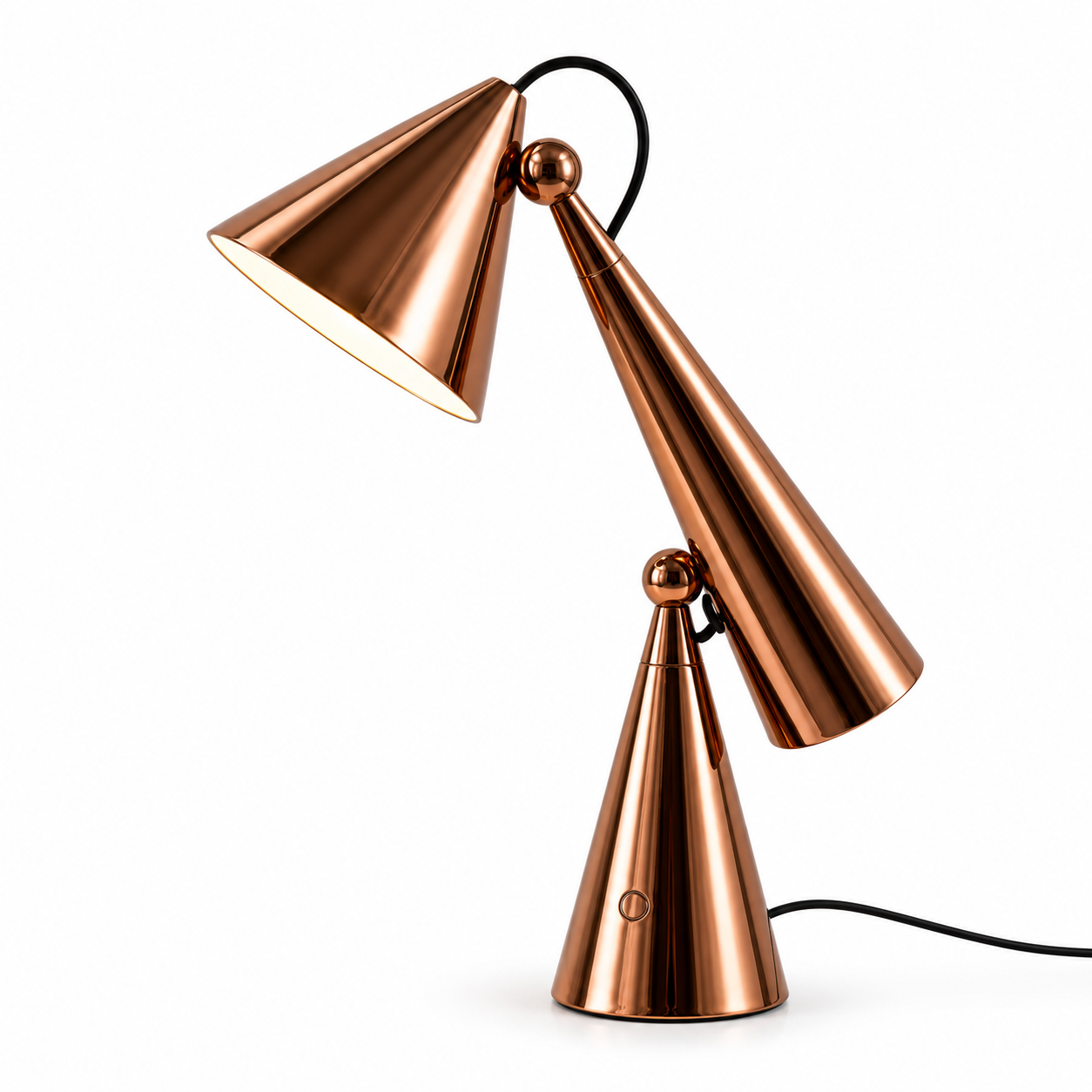 Luminária de Mesa Cônica Portátil USB Nórdica – Arte para Sala e Escritório