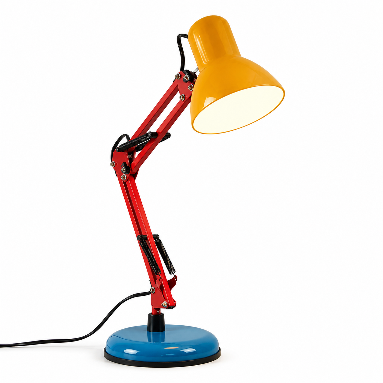 Luminária de Mesa Colorida com Garra 360° – Proteção Ocular 3 Temperaturas