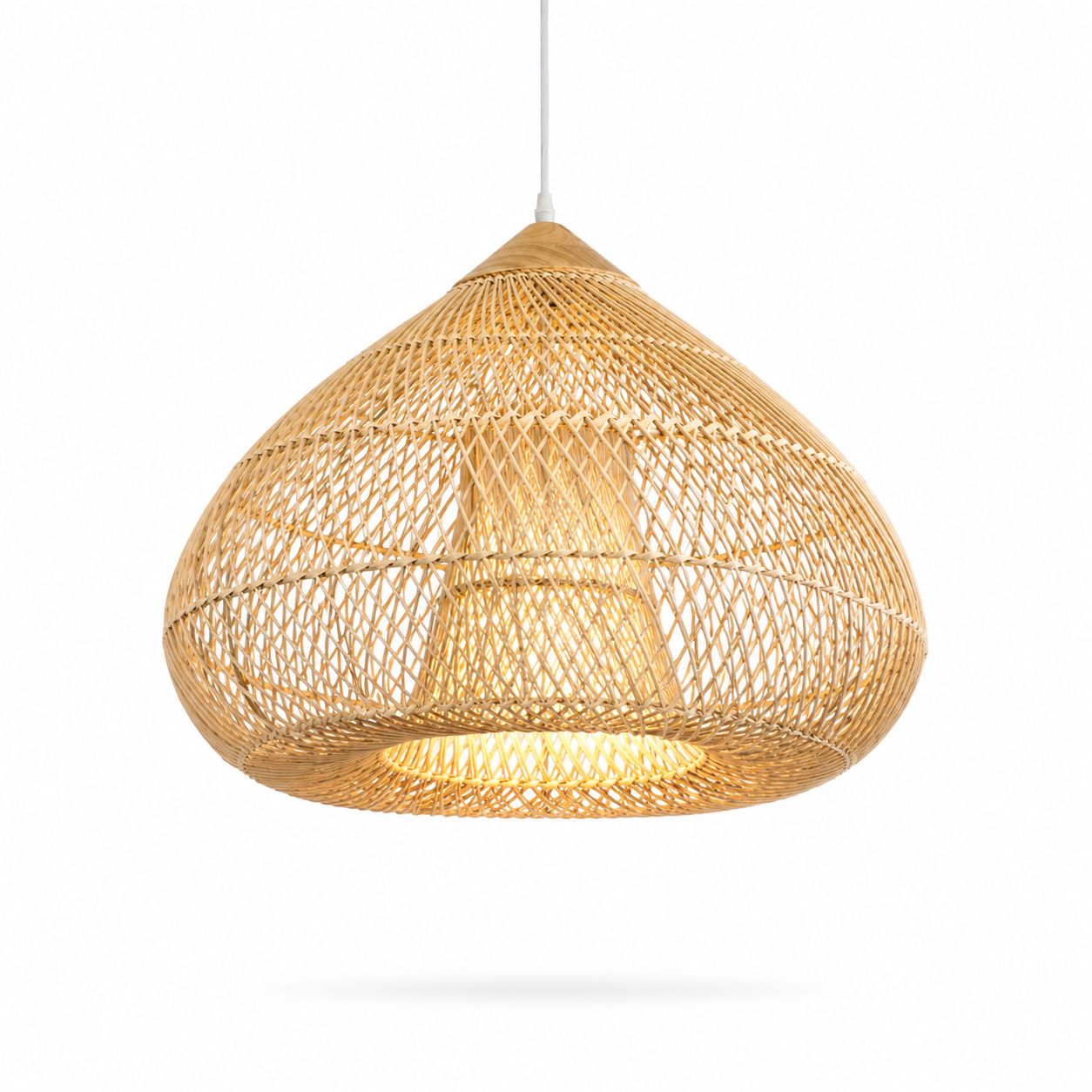 Pendente Cúpula em Rattan Trançado Natural