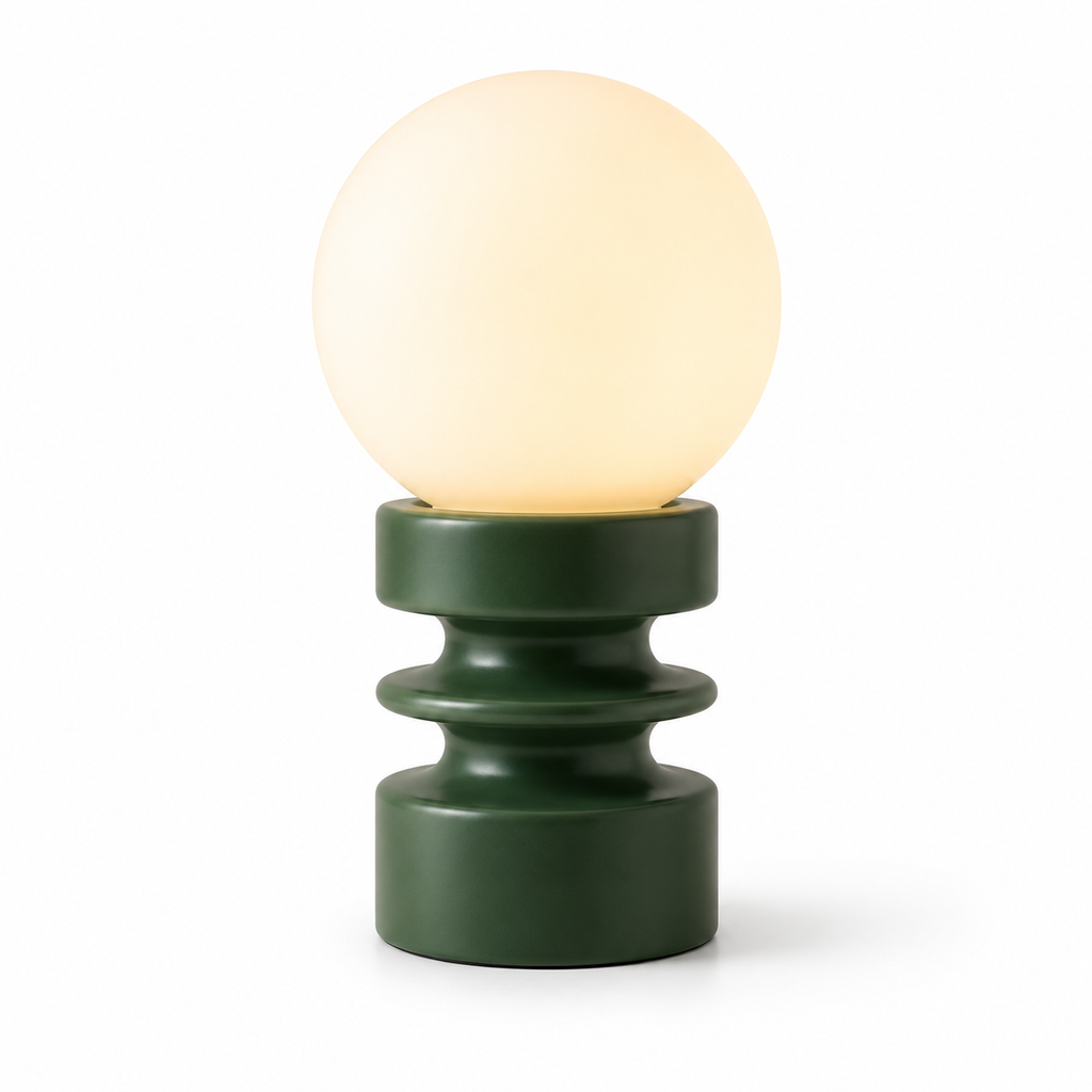 Luminária de Mesa Madeira e Vidro Retrô – Atmosfera Aconchegante para Quarto