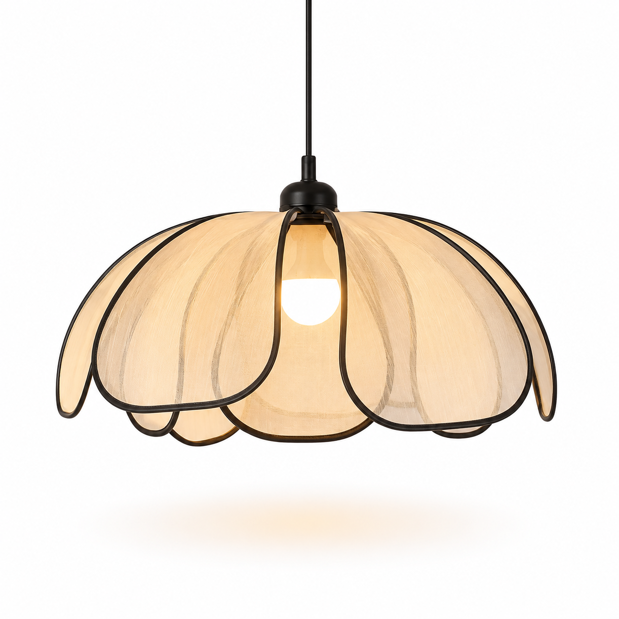 Lustre Lótus Nórdico Retrô Trançado à Mão