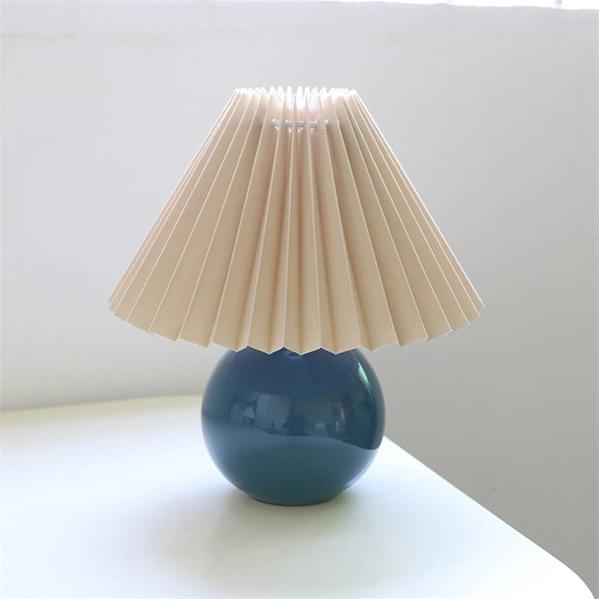 Luminária Cerâmica Nórdica LED Mesa Quarto Sala Moderna
