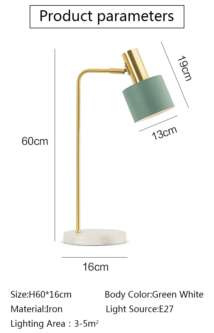 Luminária de Mesa LED Multi-ângulo com Proteção Ocular – Estilo Nórdico