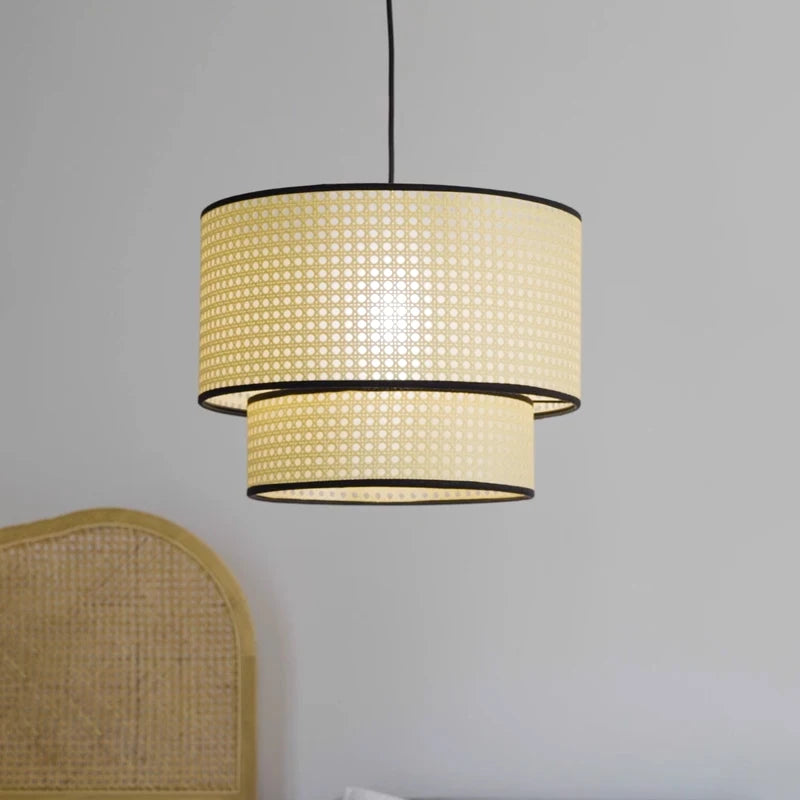 Lustre Nórdico em Bambu com LED Estilo Japonês