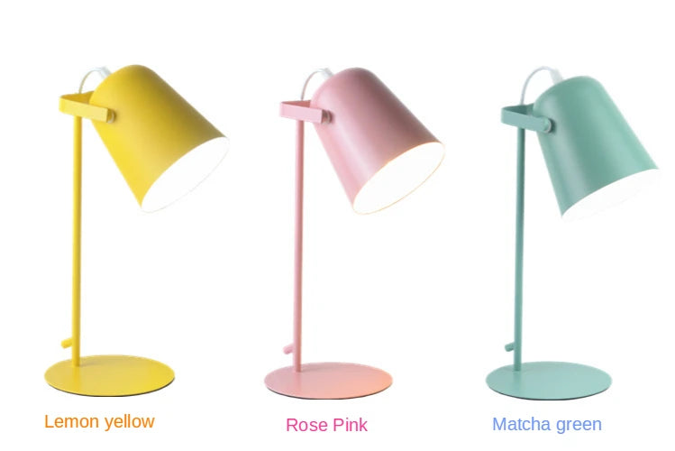 Luminária de Mesa LED Nórdica Preta para Estudo – Dormítorio e Home Office