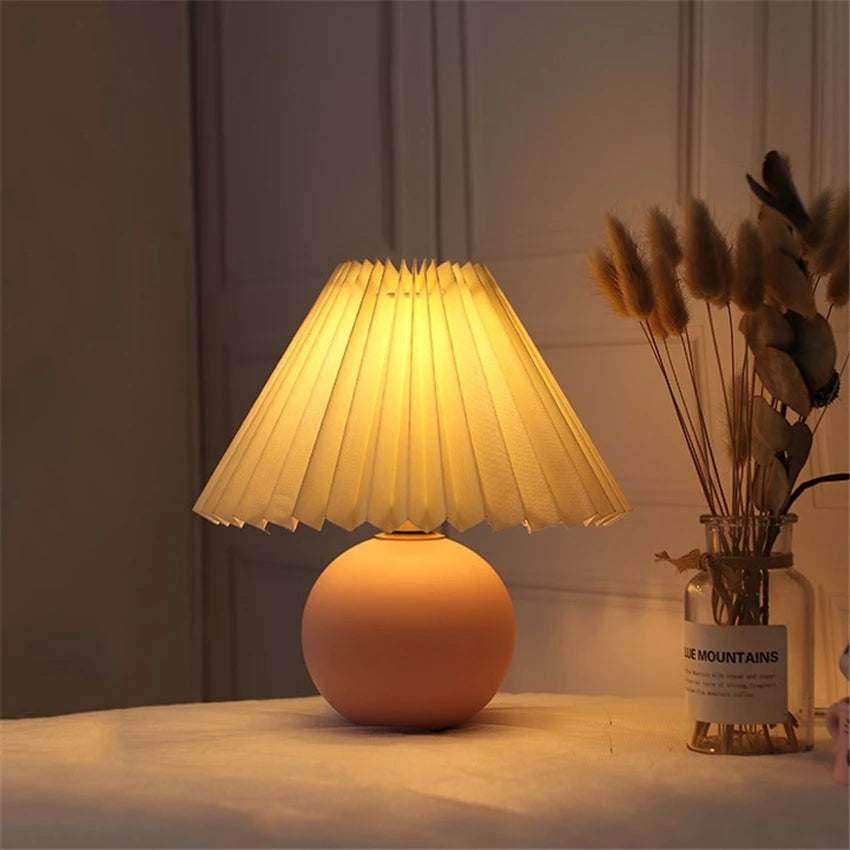 Luminária Cerâmica Nórdica LED Mesa Quarto Sala Moderna