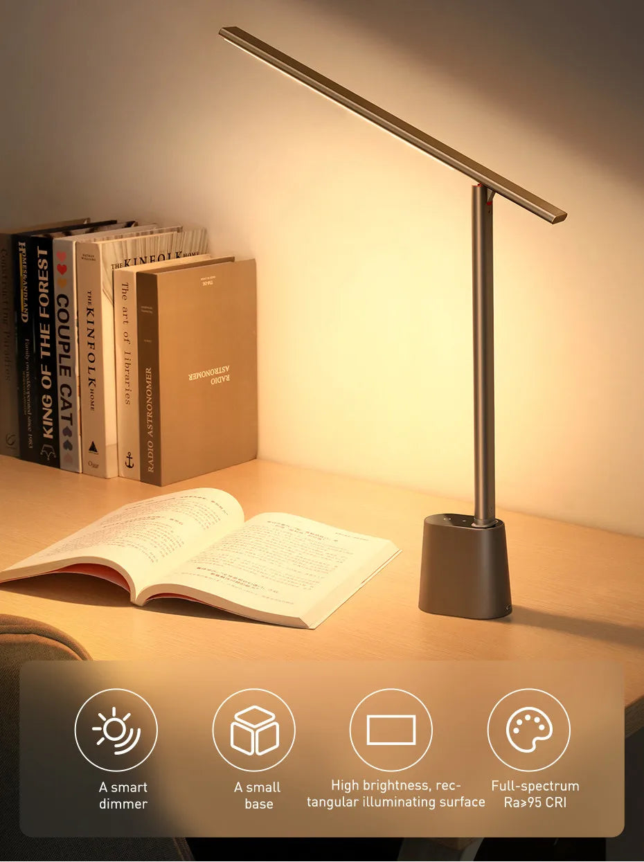 Luminária de Mesa LED Dobrável Brilho Adaptativo e Proteção Ocular