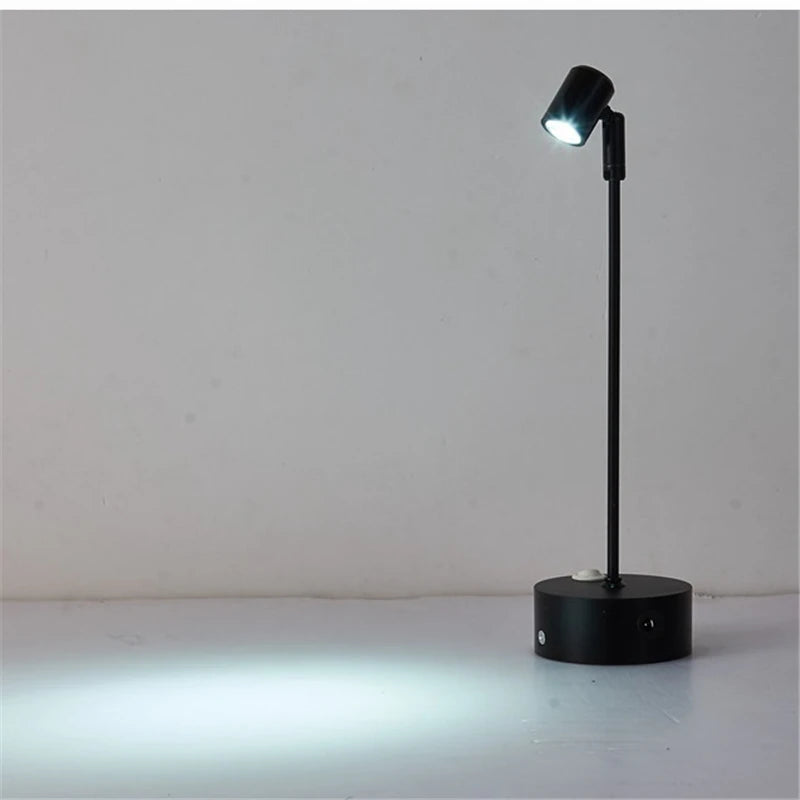 Spot LED Sem Fio Recarregável 3W Rotativo – Para Armário e Vitrine