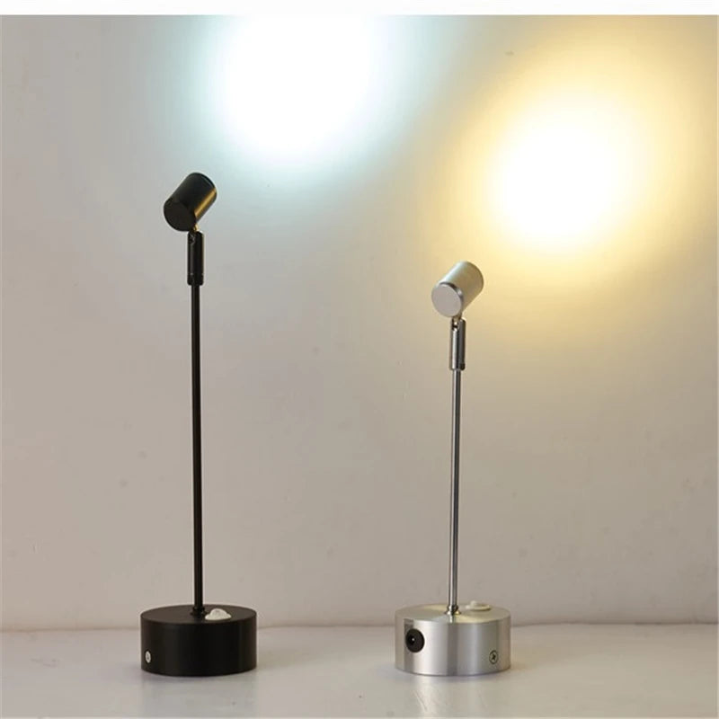 Spot LED Sem Fio Recarregável 3W Rotativo – Para Armário e Vitrine
