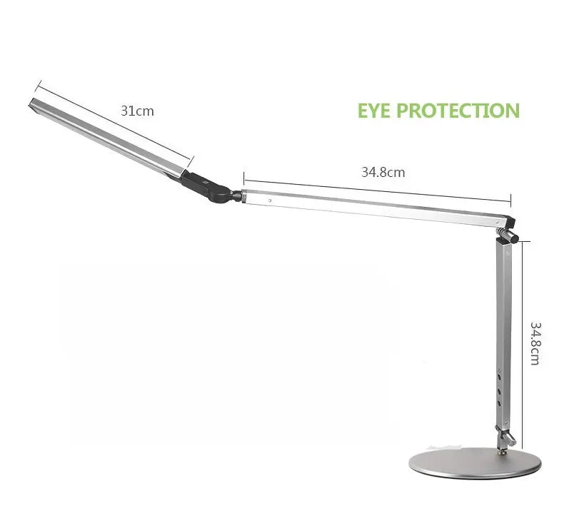 Luminária de Mesa 8W Braço Articulado com Dimmer LED – Proteção Ocular