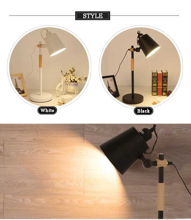 Luminária de Mesa LED Regulável E27 – Estudo, Escritório e Quarto