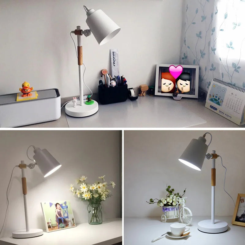 Luminária de Mesa LED Regulável E27 – Estudo, Escritório e Quarto