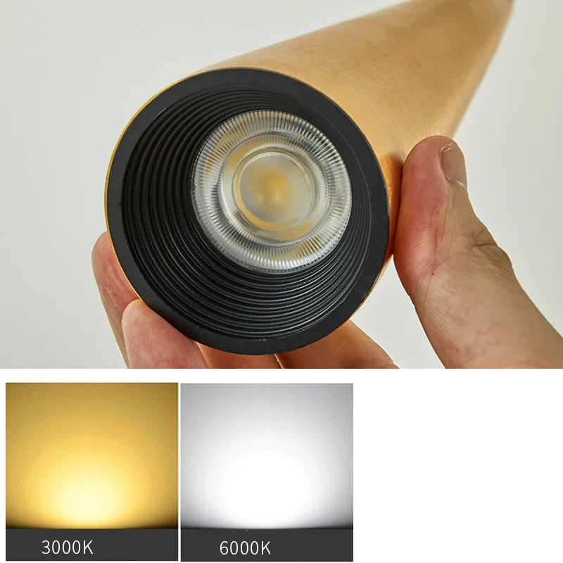 Pendente LED COB Cônico em Alumínio 27-46cm
