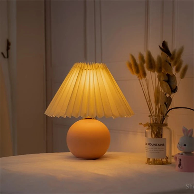 Luminária Cerâmica Nórdica LED Mesa Quarto Sala Moderna