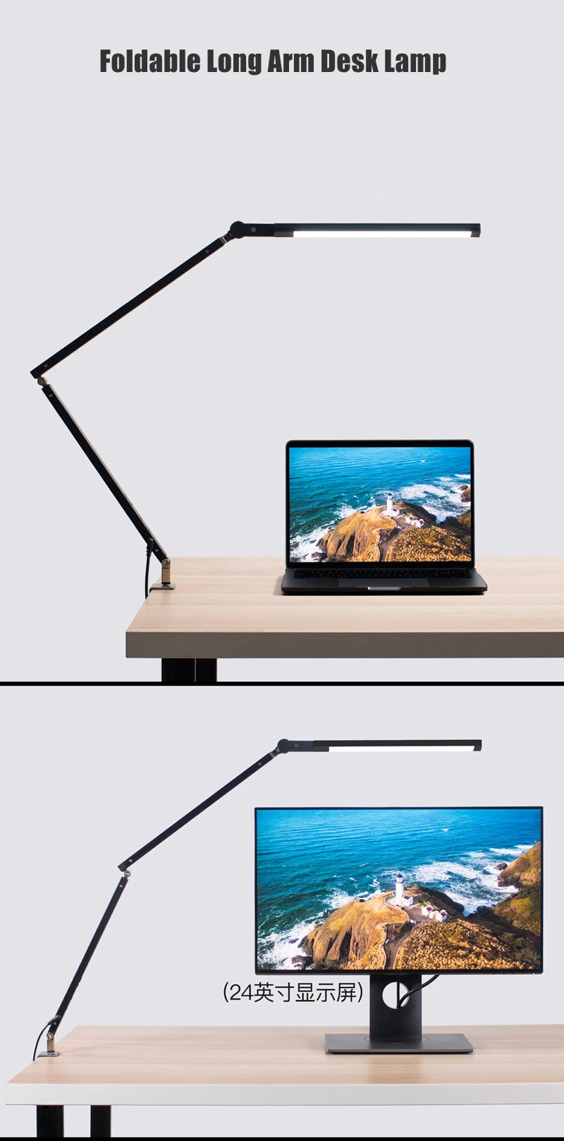 Luminária de Mesa 8W Braço Articulado com Dimmer LED – Proteção Ocular
