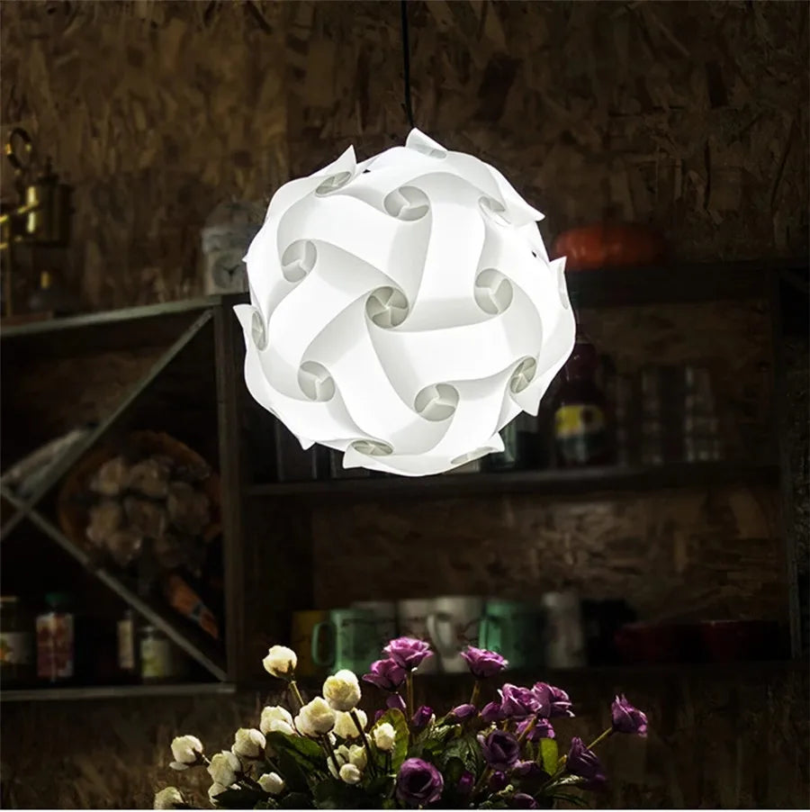 Cúpula Pendente DIY Quebra-Cabeça Nórdico