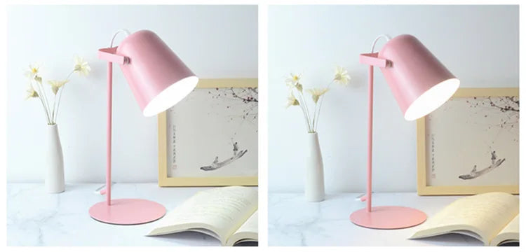 Luminária de Mesa LED Nórdica Preta para Estudo – Dormítorio e Home Office