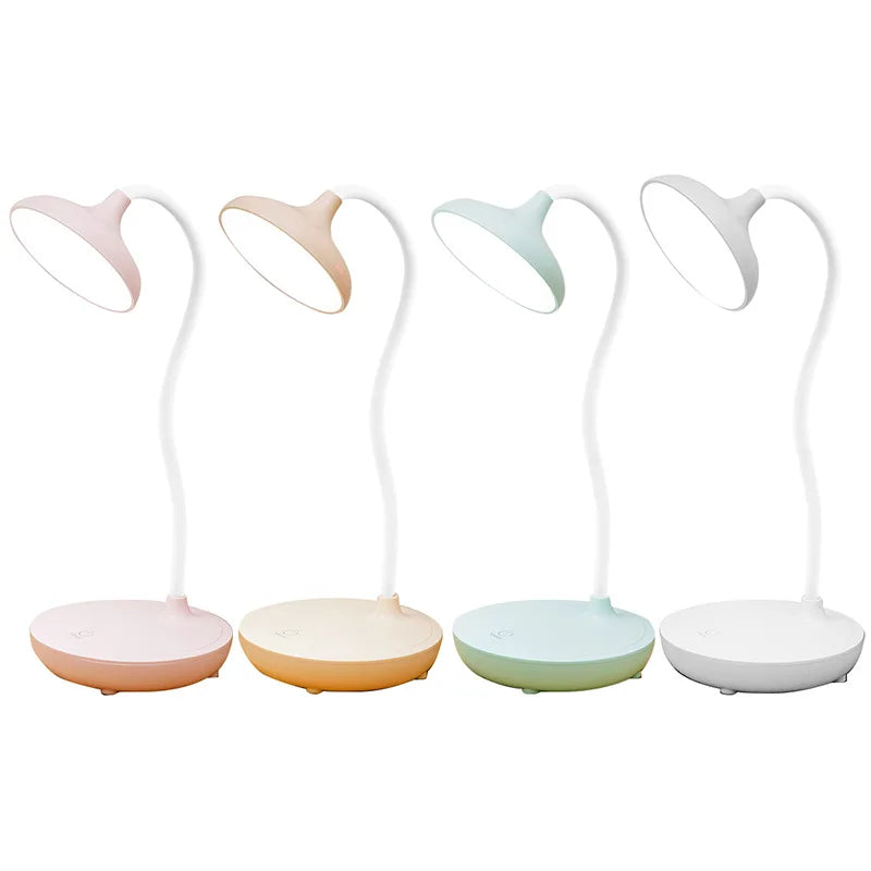 Luminária de Mesa LED Recarregável USB Touch com Dimmer – Para Estudar
