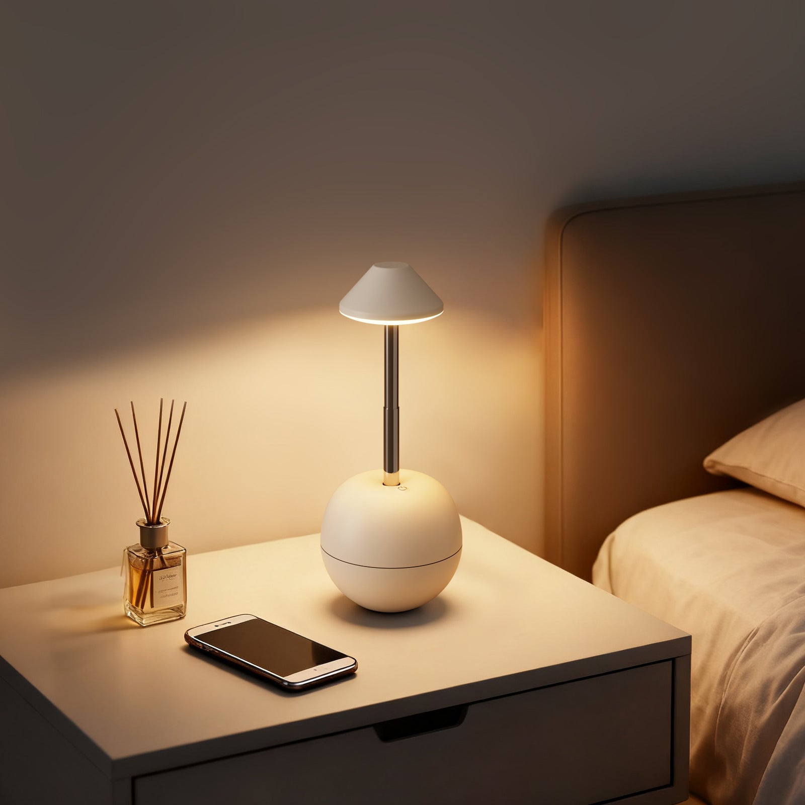 Luminária de Mesa LED Recarregável Decorativa com Controle Remoto