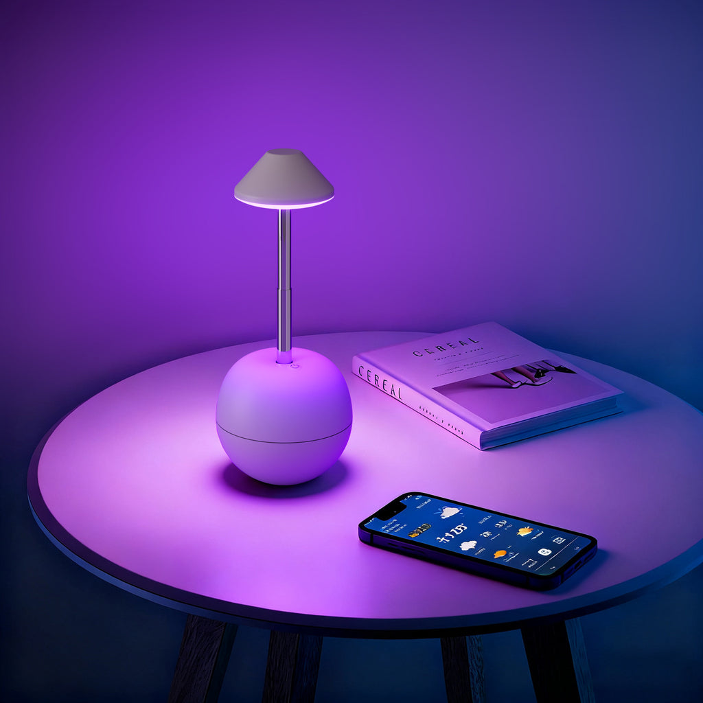 Luminária de Mesa LED Recarregável Decorativa com Controle Remoto