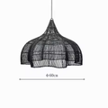 Lustre Artesanal Rattan Estilo Japonês