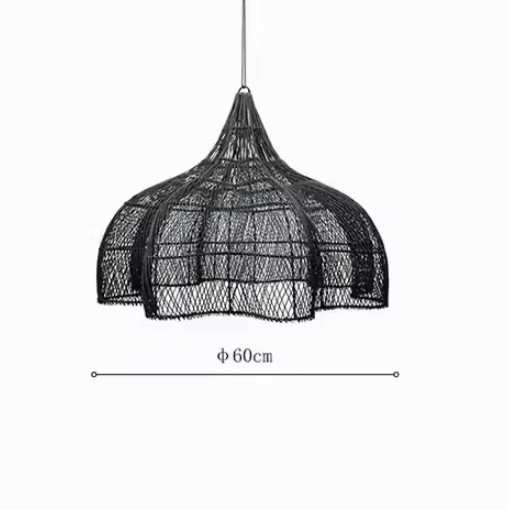 Lustre Artesanal Rattan Estilo Japonês