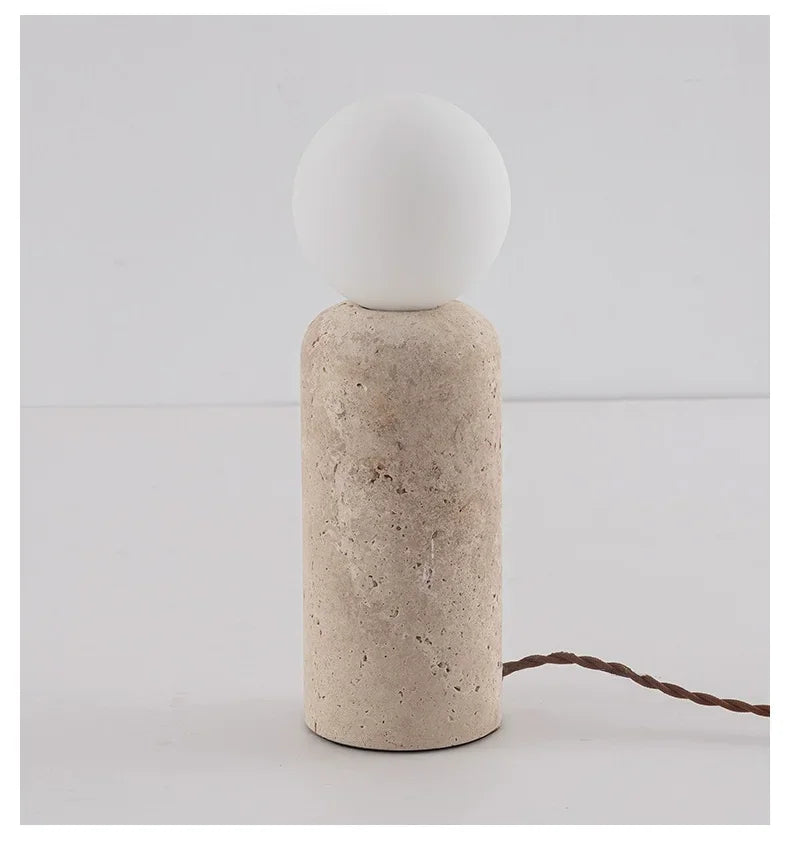 Luminária de Mesa Pedra Retrô Criativa – Decoração para Quarto e Sala
