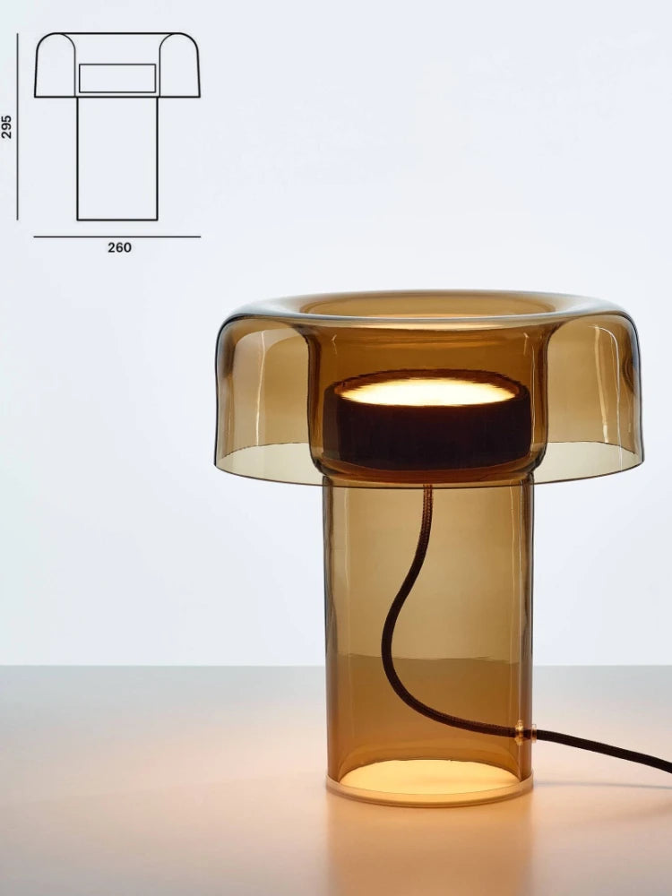 Luminária Vidro Minimalista Nórdica LED Mesa Sala Quarto
