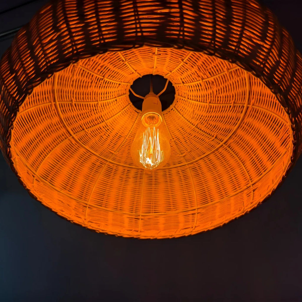 Pendente Artesanal de Rattan e Vime Boho