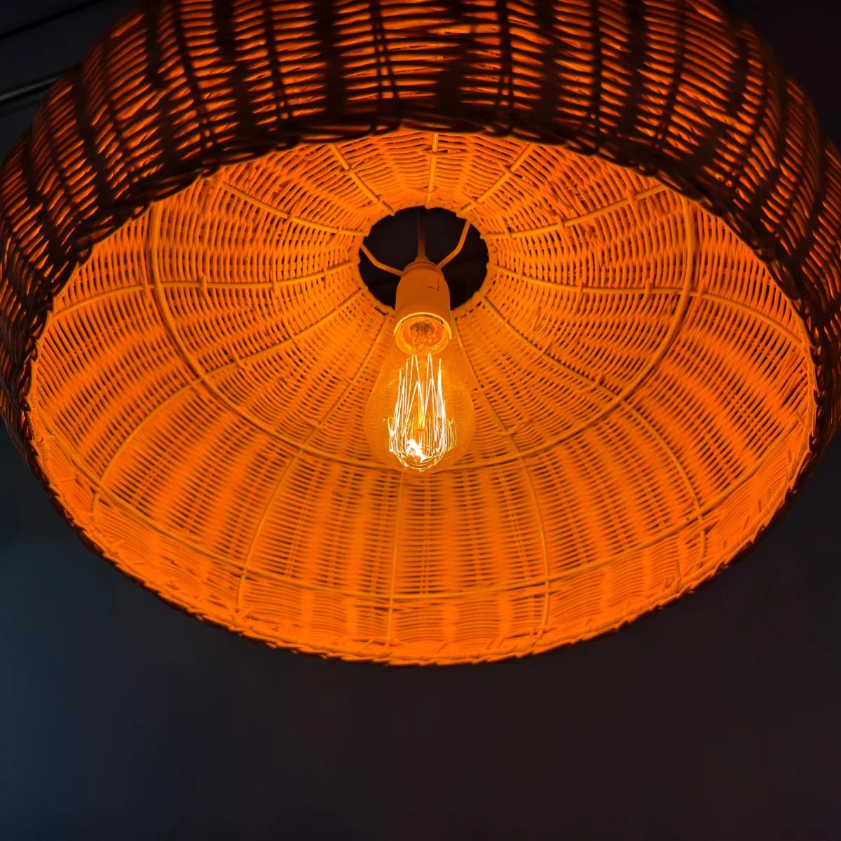 Pendente Artesanal de Rattan e Vime Boho