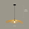 Lustre Boho de Bambu com Design de Folha para Restaurante e Café