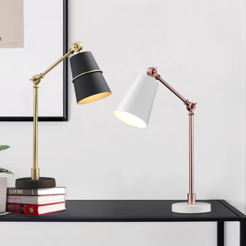 Luminária de Mesa Moderna Preto e Branco – Quarto, Sala e Escritório