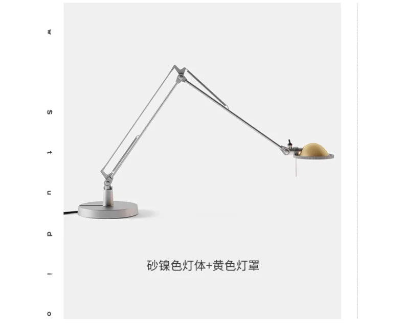 Luminária de Mesa Industrial Braço Articulado Vidro e Alumínio G4 LED