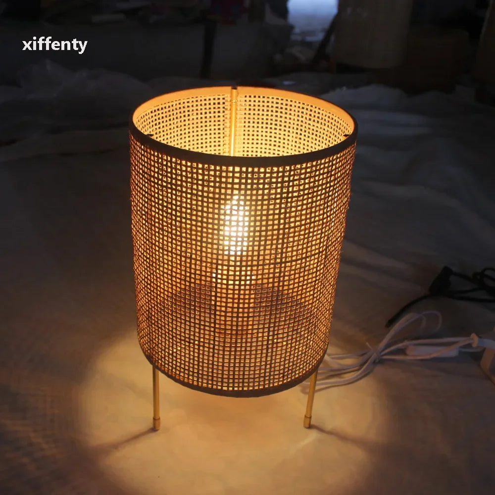 Luminária Rattan Artesanal Nórdica Cabeceira