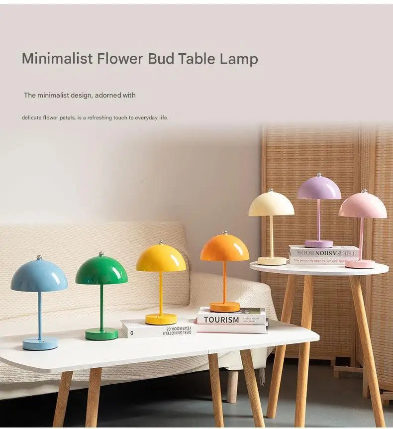 Luminária de Mesa Cogumelo Nórdica Ambient Cabeceira